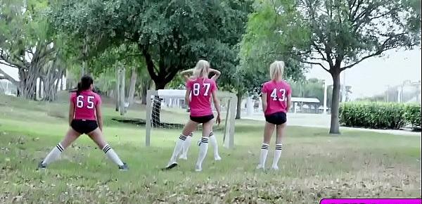  Wow, this scene is a must see! Watch two soccer Gals knows how to ride big cocks and fuck hardcore!